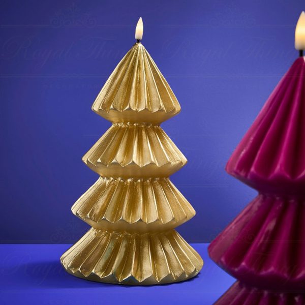 Werner Voss Led Candles Wax Christmas Tree Candle Gold Wv 55694 Lifestyle