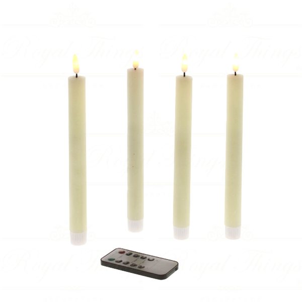 Werner Voss Led Candles Wax Stick Candle Cream Inclusive Remote Control Dimmable Wv 47618