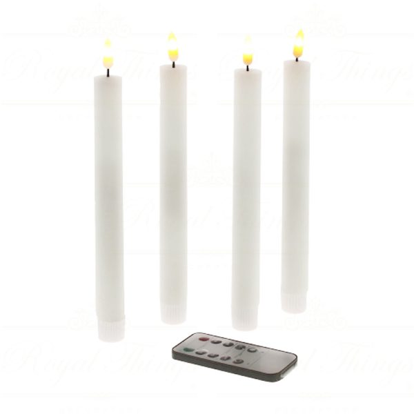 Werner Voss Led Candles Wax Stick Candle White Inclusive Remote Control Dimmable Wv 47615