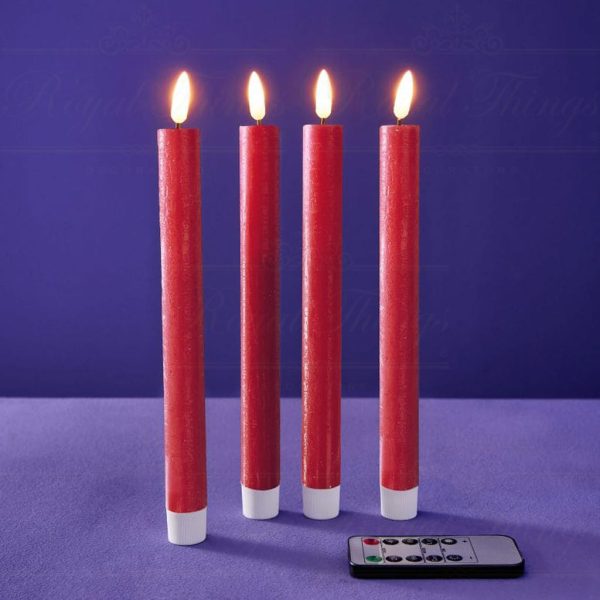 Werner Voss Led Candles Wax Taper Candle Bright Red Inclusive Remote Control Dimmable Wv 53719 Lifestyle