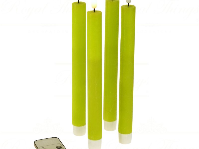 Werner Voss Led Candles Wax Taper Candle Green Inclusive Remote Control Dimmable Wv 53720
