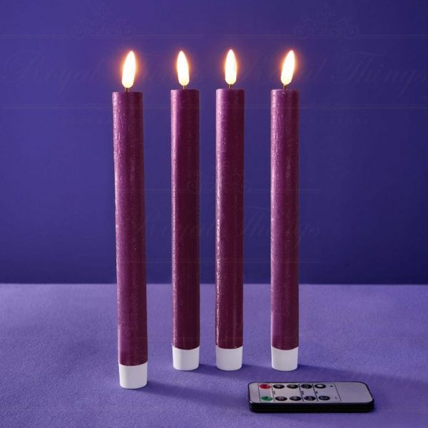 Werner Voss Led Candles Wax Taper Candle Purple Inclusive Remote Control Dimmable Wv 53723 Lifestyle