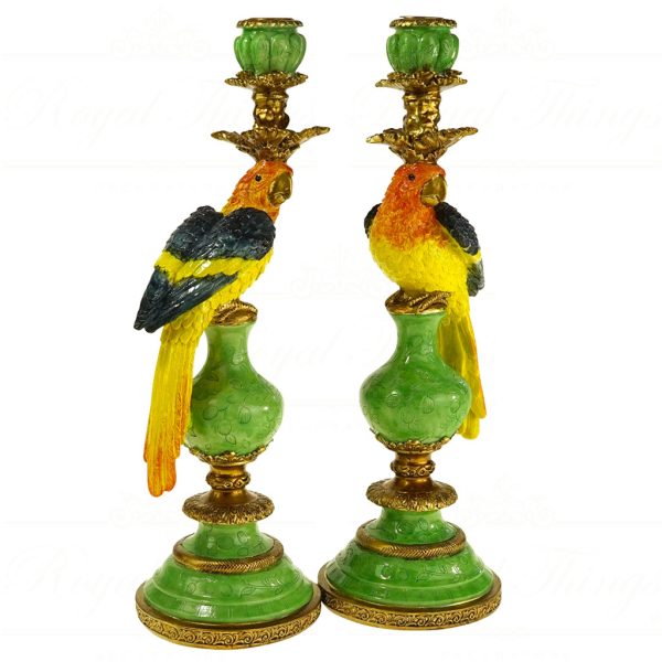 Werner Voss Spring Decorative Items Candle Holder Parrot Multi Wv 54386