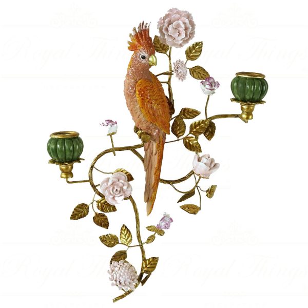 Werner Voss Spring Decorative Items Wall Candle Holder Pink Orange Gold Wv 54724
